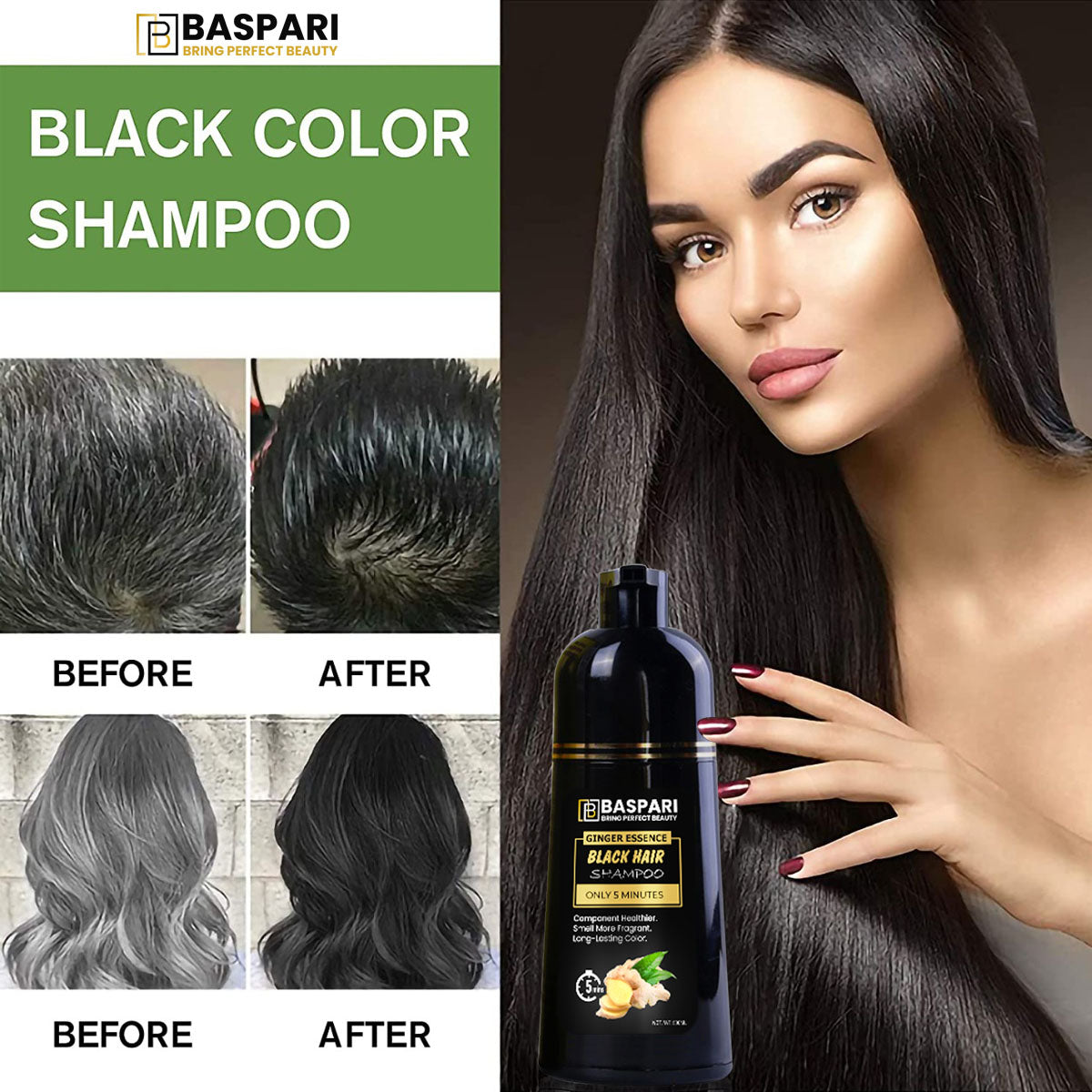 Black Herbal Hair Colour Shampoo - 100ML (Pack Of 2)